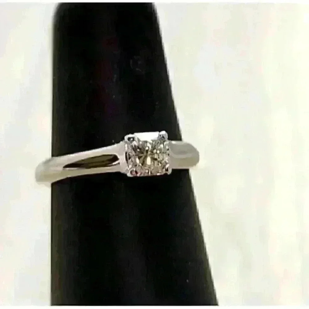 Tiffany & Co Platinum Lucida © .36ct Diamond Engagement Ring Discontinued Size 3 - Picture 12 of 15